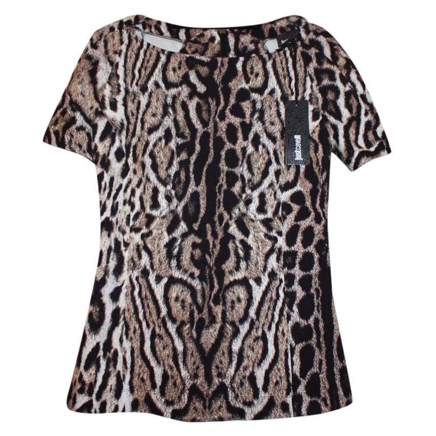 Just Cavalli leopard-print stretch top