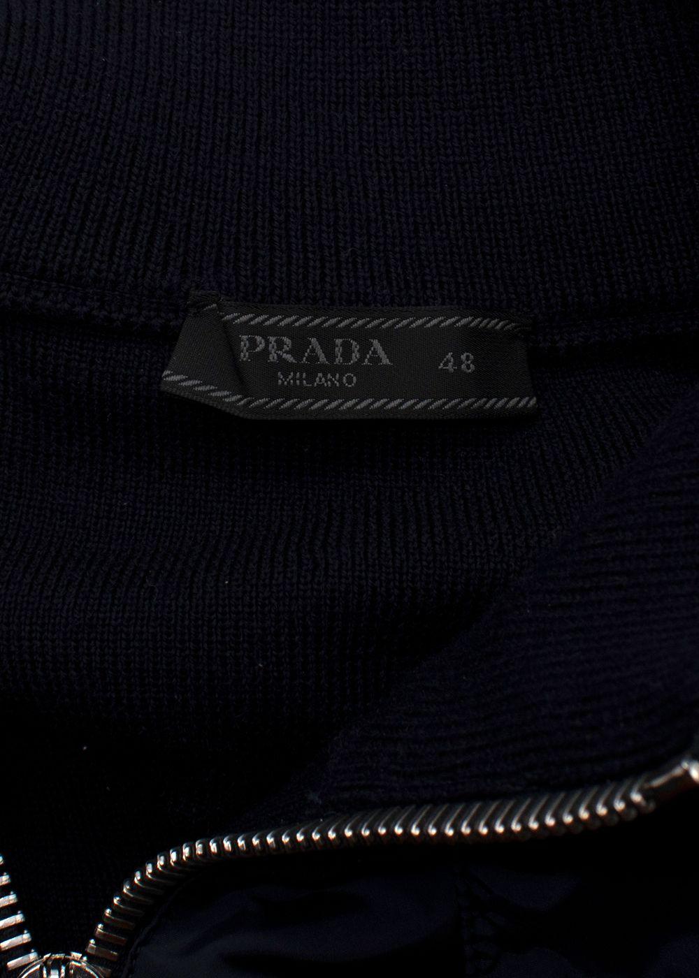 Prada Navy Nylon and Wool Windbreaker