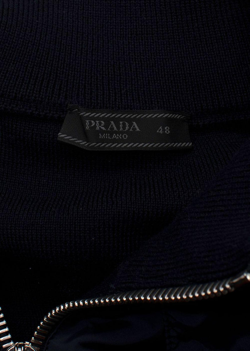 Prada Navy Nylon and Wool Windbreaker