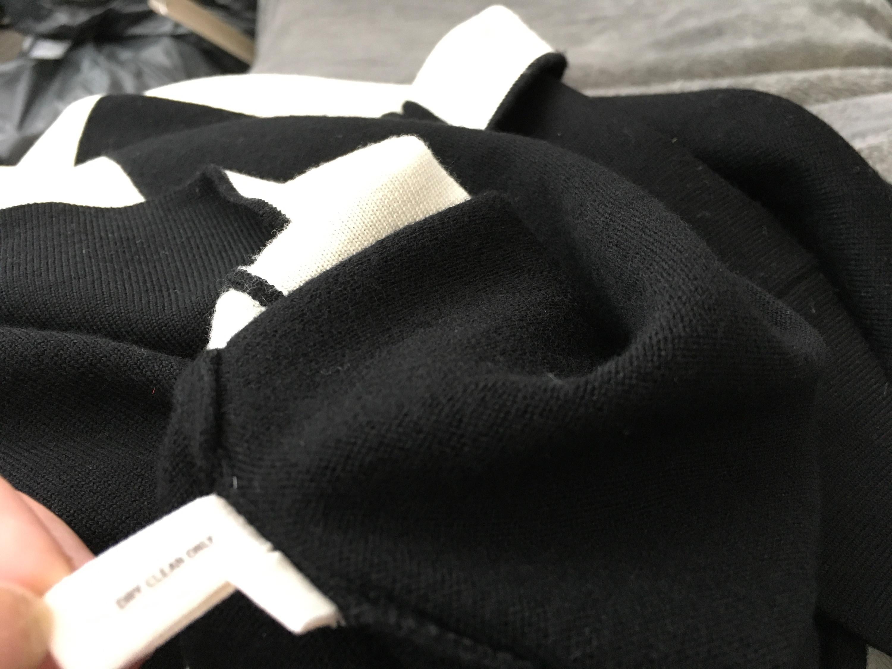 Black Merino Wool Asymmetric Dress