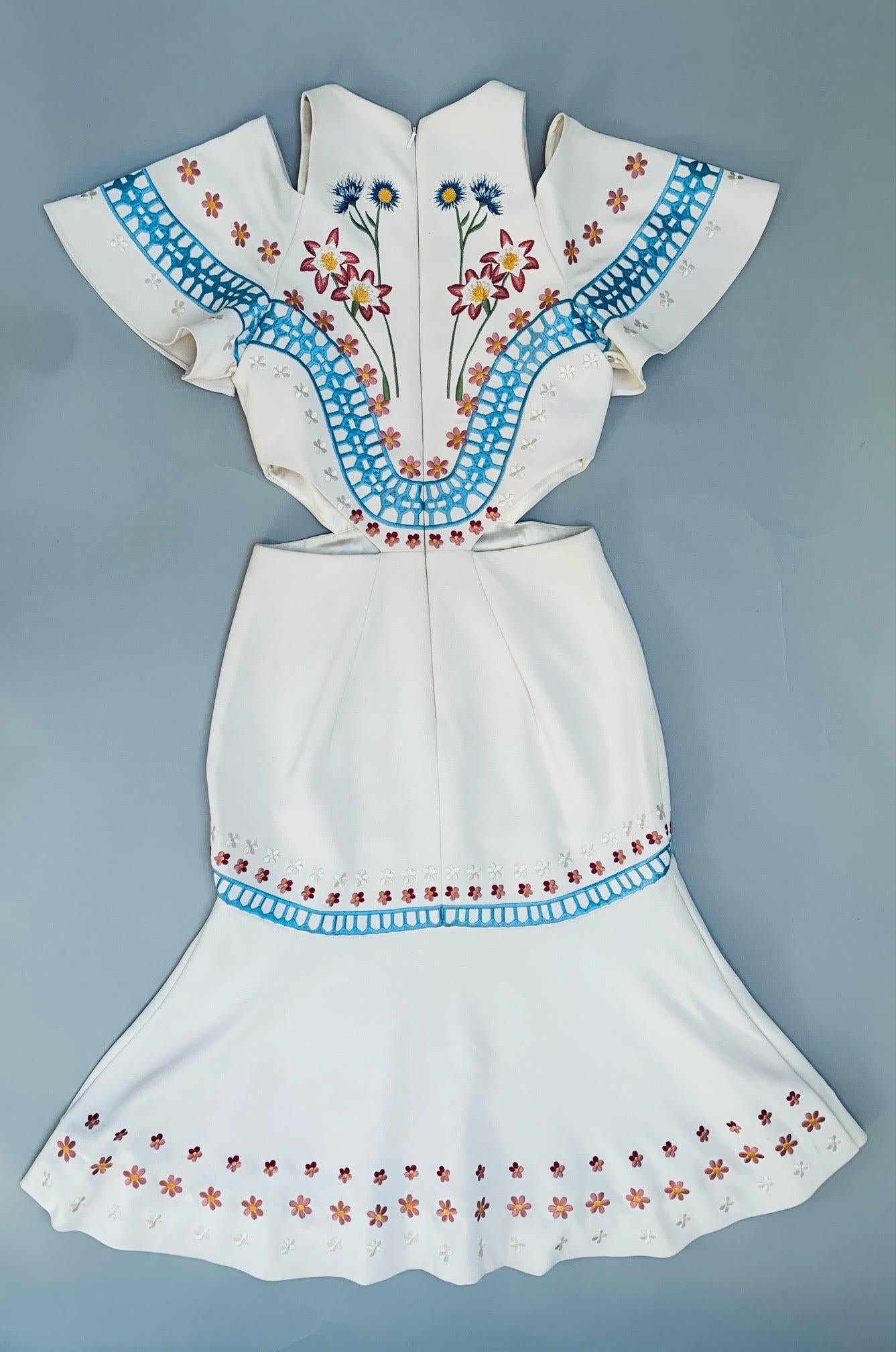 Temperley London Cream Embroidered Juniper Dress
