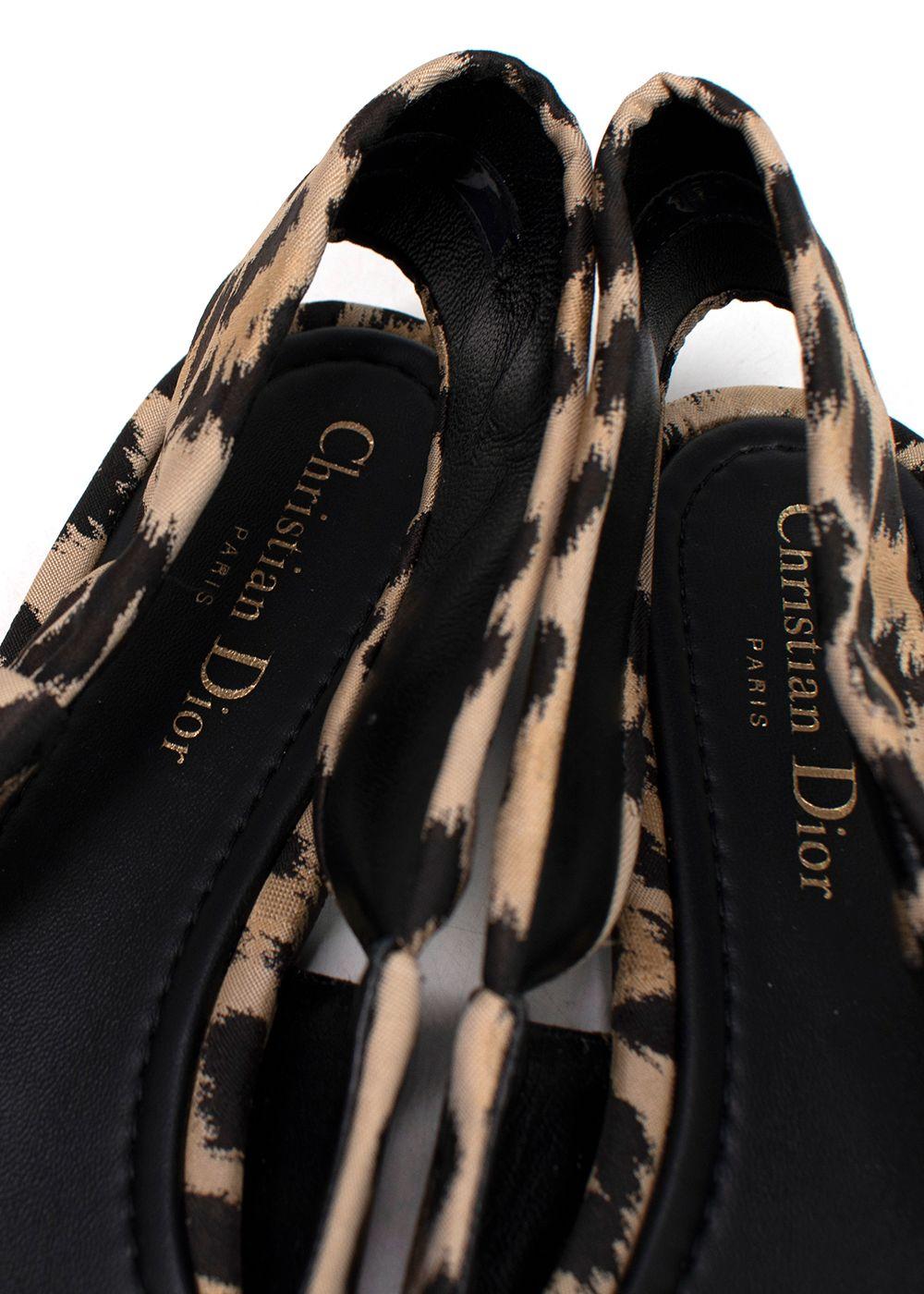 Leopard Print Mizza Slingback Flats