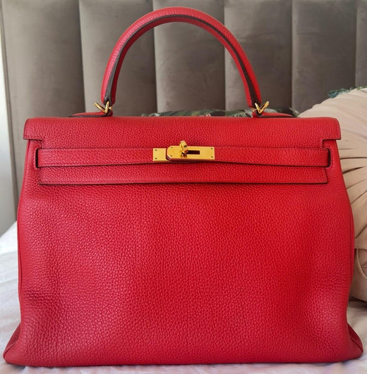 Hermès Geranium Togo Leather Kelly 35cm