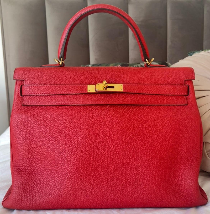 Hermès Geranium Togo Leather Kelly 35cm