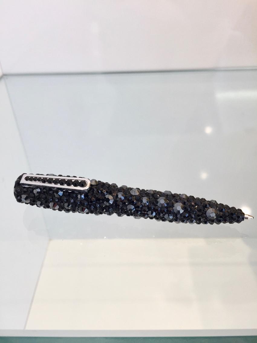 Ambrosia Paris Black Swarovski Crystal Ball Point Pen