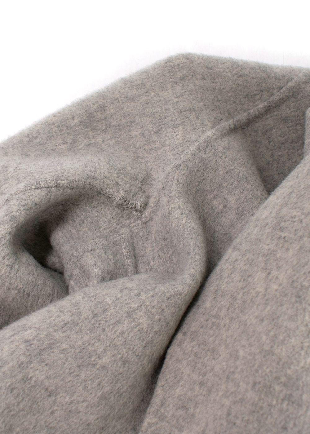 Acne Studios grey carise double face wool & cashmere coat