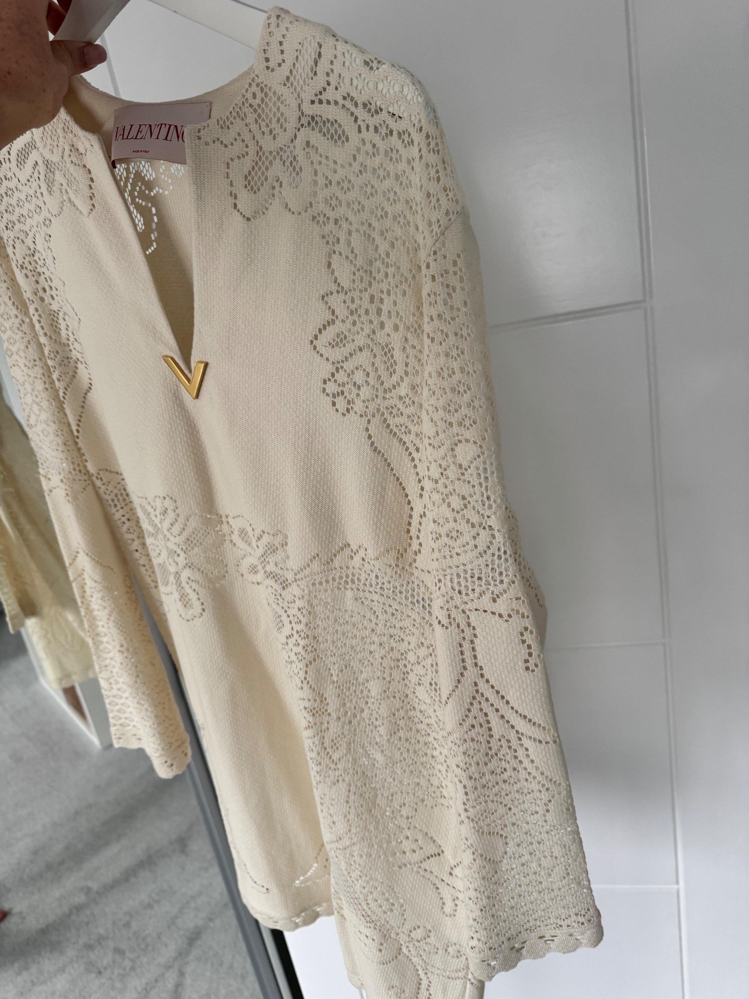 Valentino Beige Floral Cover Up Dress
