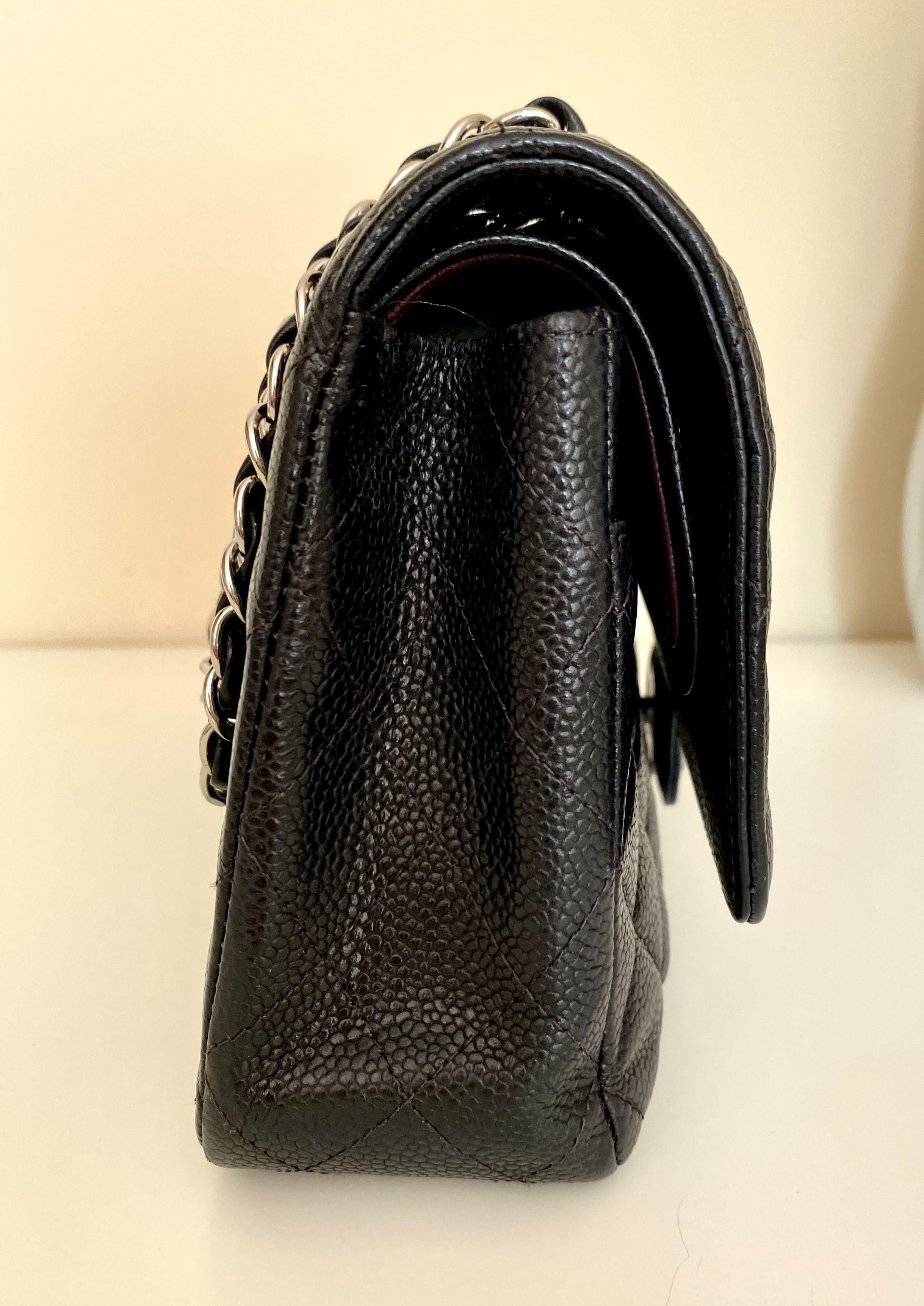 Chanel Medium Black Classic Caviar Double Flap Bag