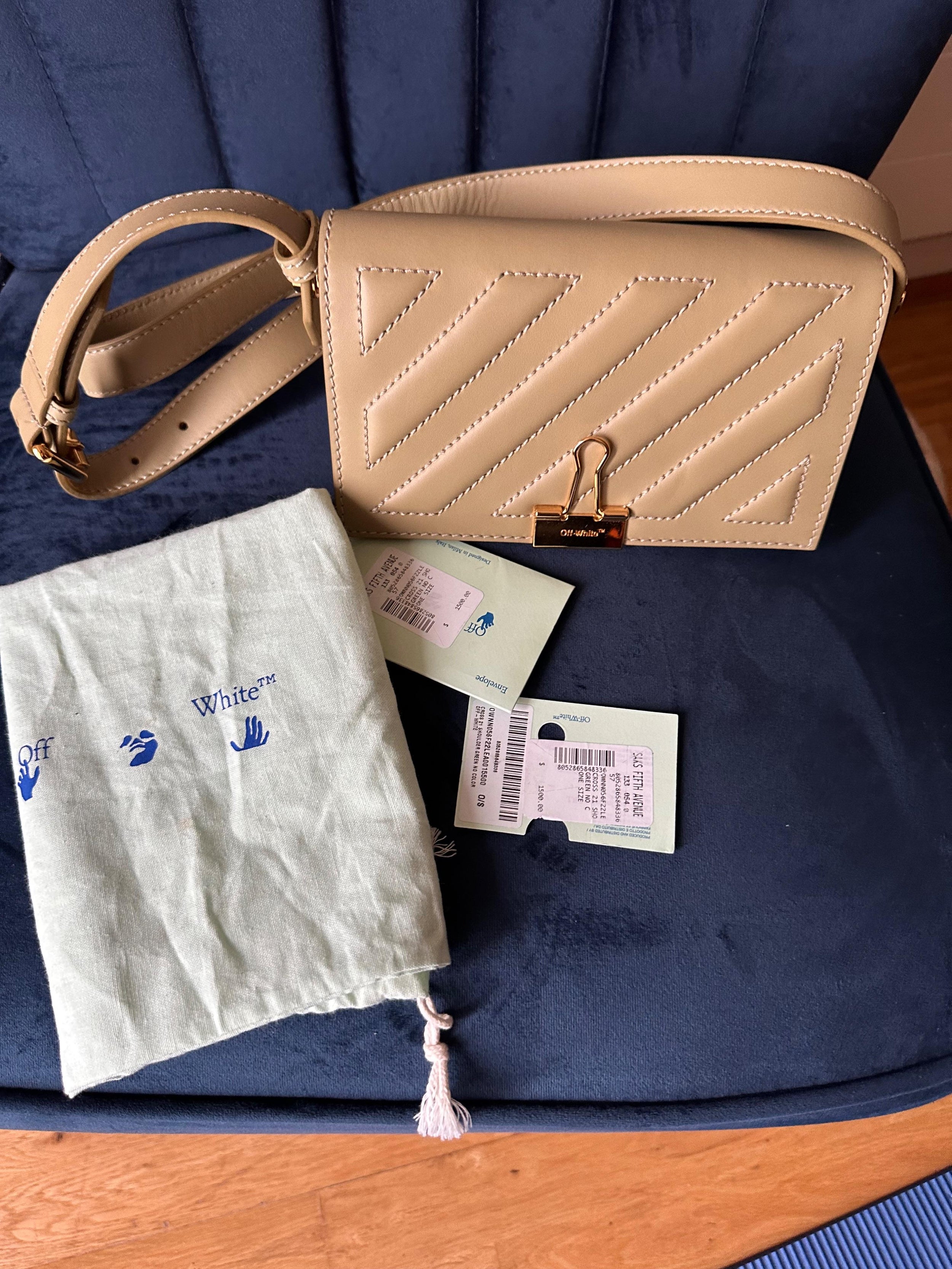 Off White Khaki 21 Crossbody Bag