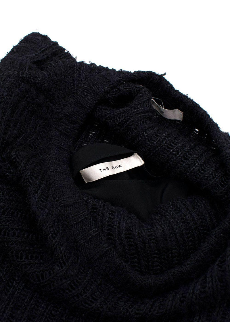 The Row Navy Knitted Tank Maxi Dress