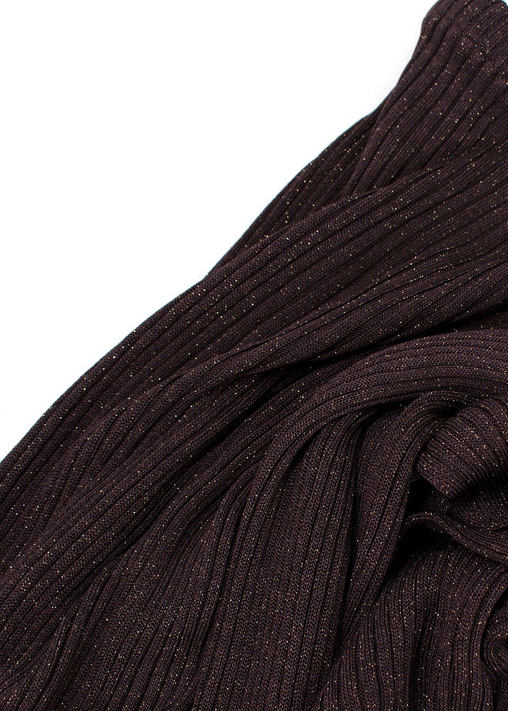 Aya Muse Brown Ribbed Maxi Skirt