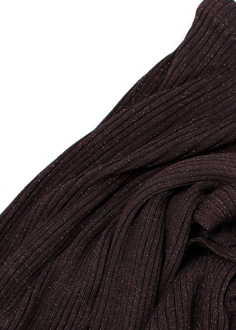 Aya Muse Brown Ribbed Maxi Skirt