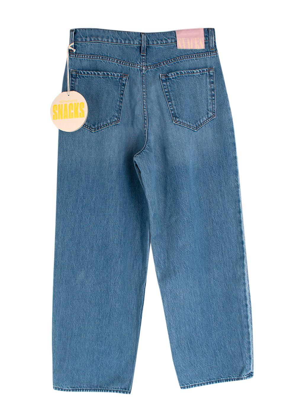Mother Snacks Blue Push Pop High Waisted Jeans
