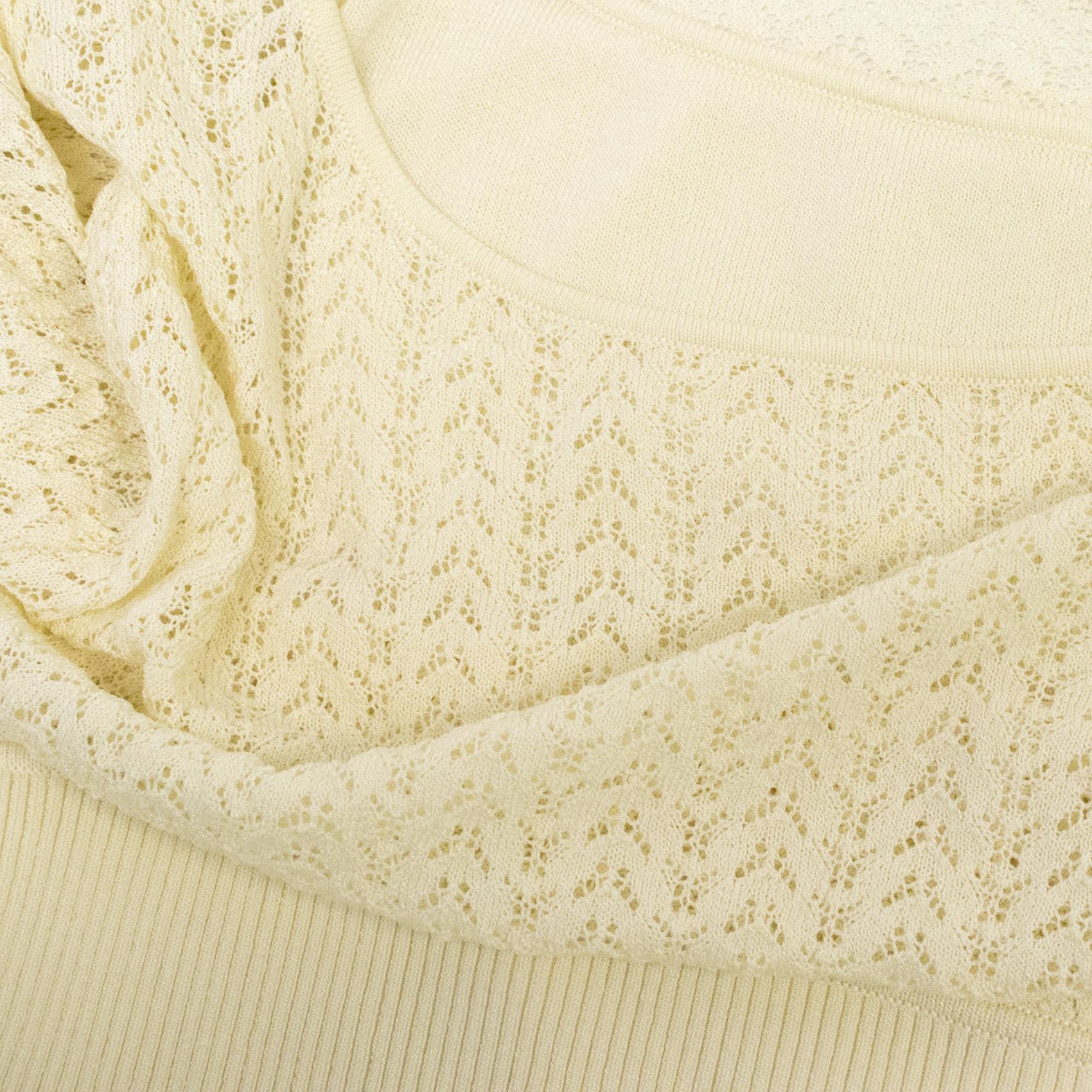 Catherine Malandrino Cream Fine Crochet Jumper