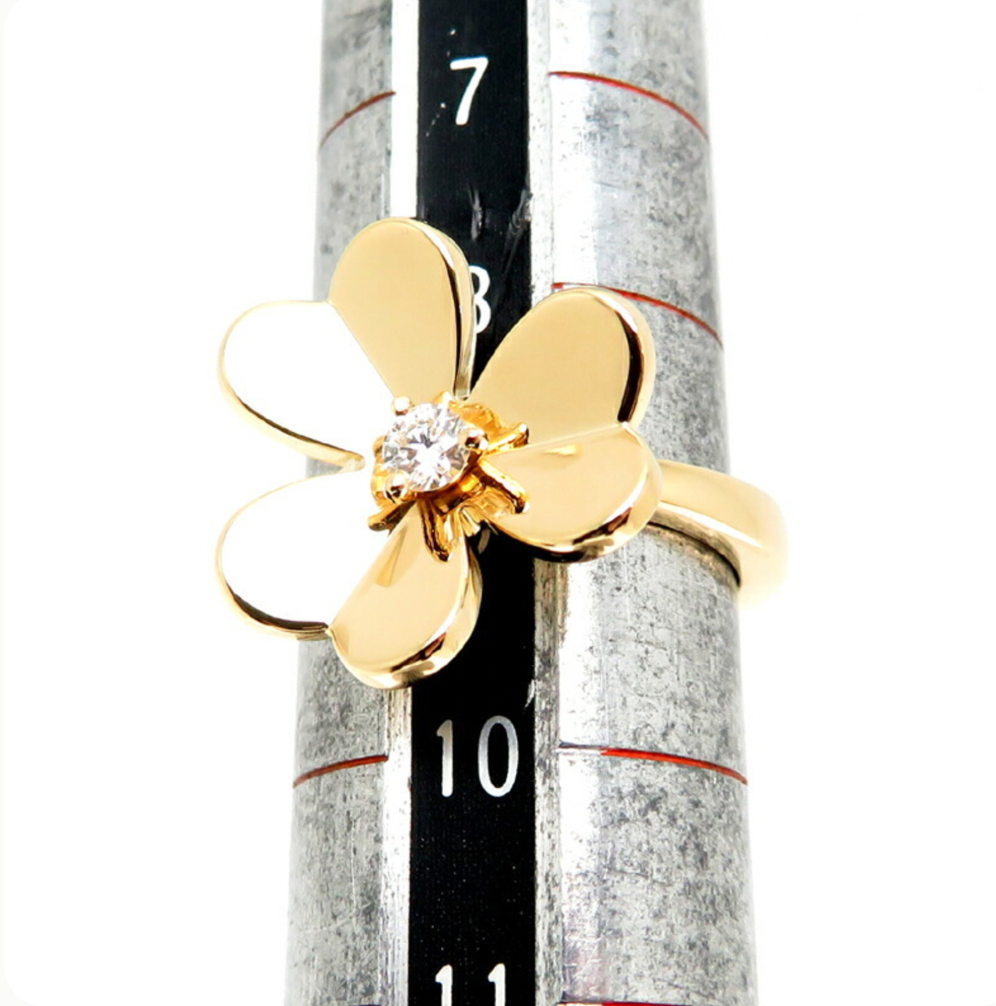 Van Cleef Yellow Gold Frivole Ring Size 5