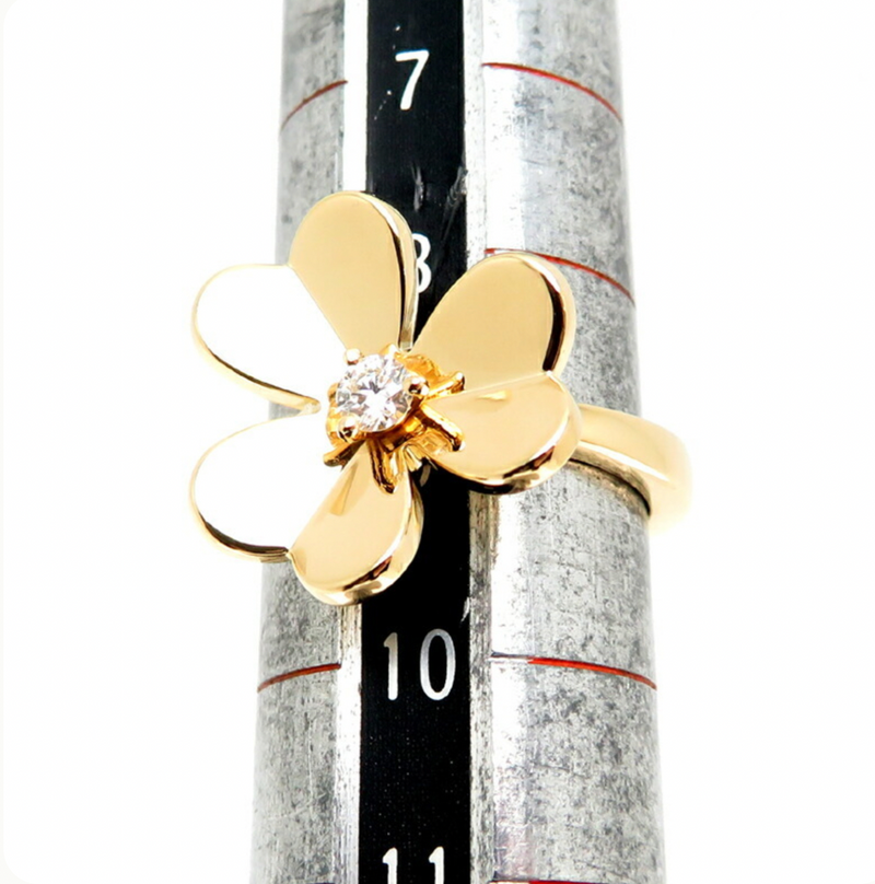 Van Cleef Yellow Gold Frivole Ring Size 5