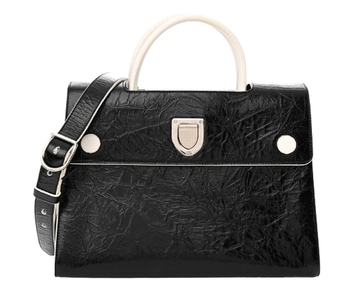 Crinkled Black Lambskin Diorever Bag