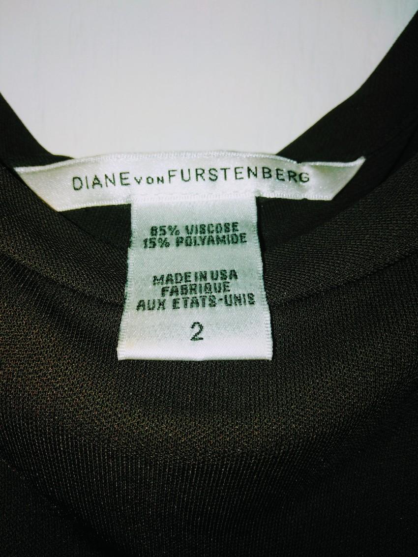 Diane Von Furstenberg Black Classic Draped Dress
