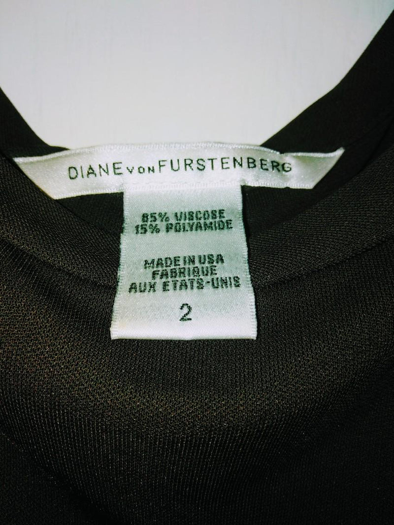 Diane Von Furstenberg Black Classic Draped Dress