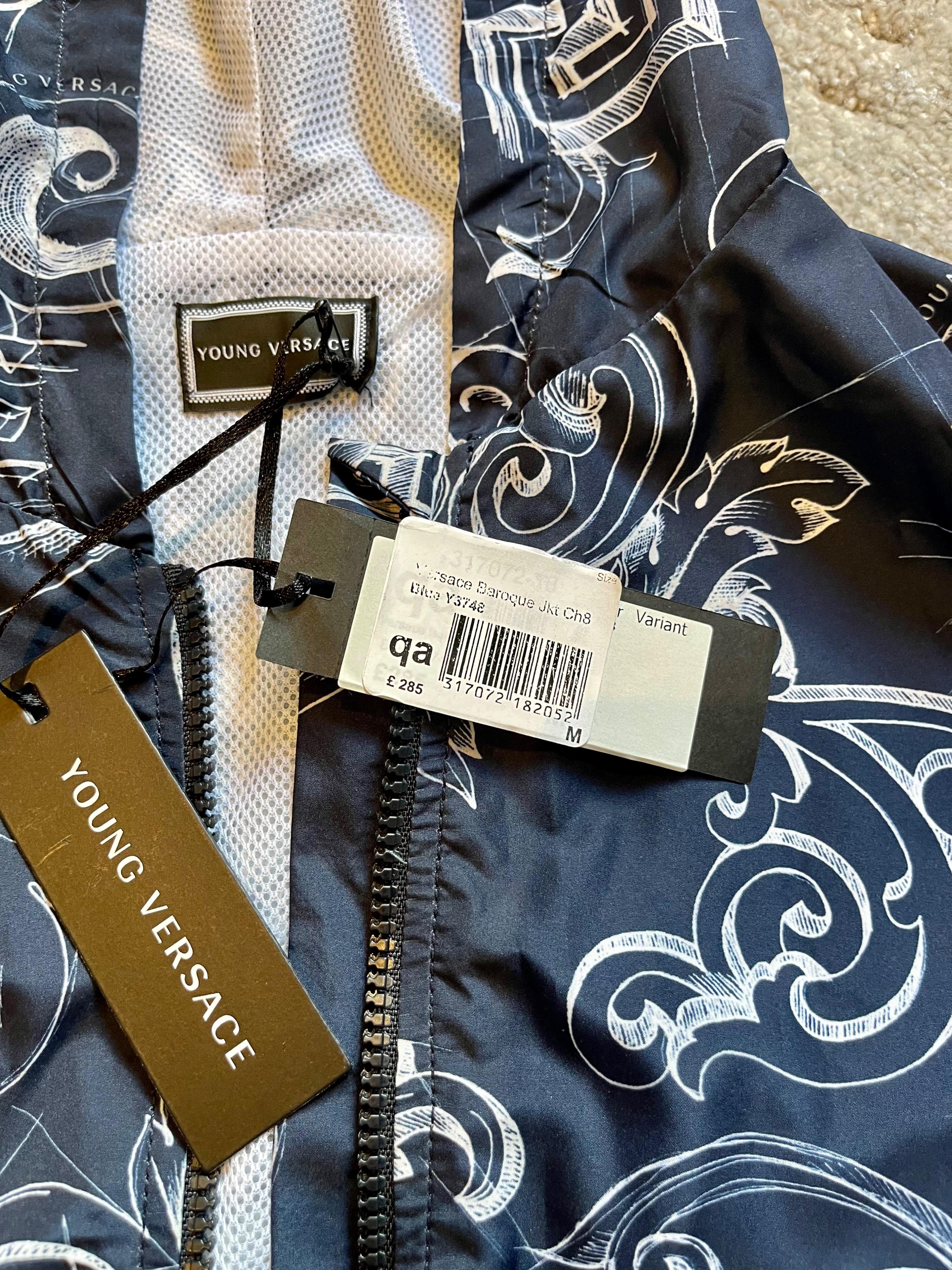 Boys 8-10Y  Windbreaker Jacket with Filigree and Greek Key Pattern