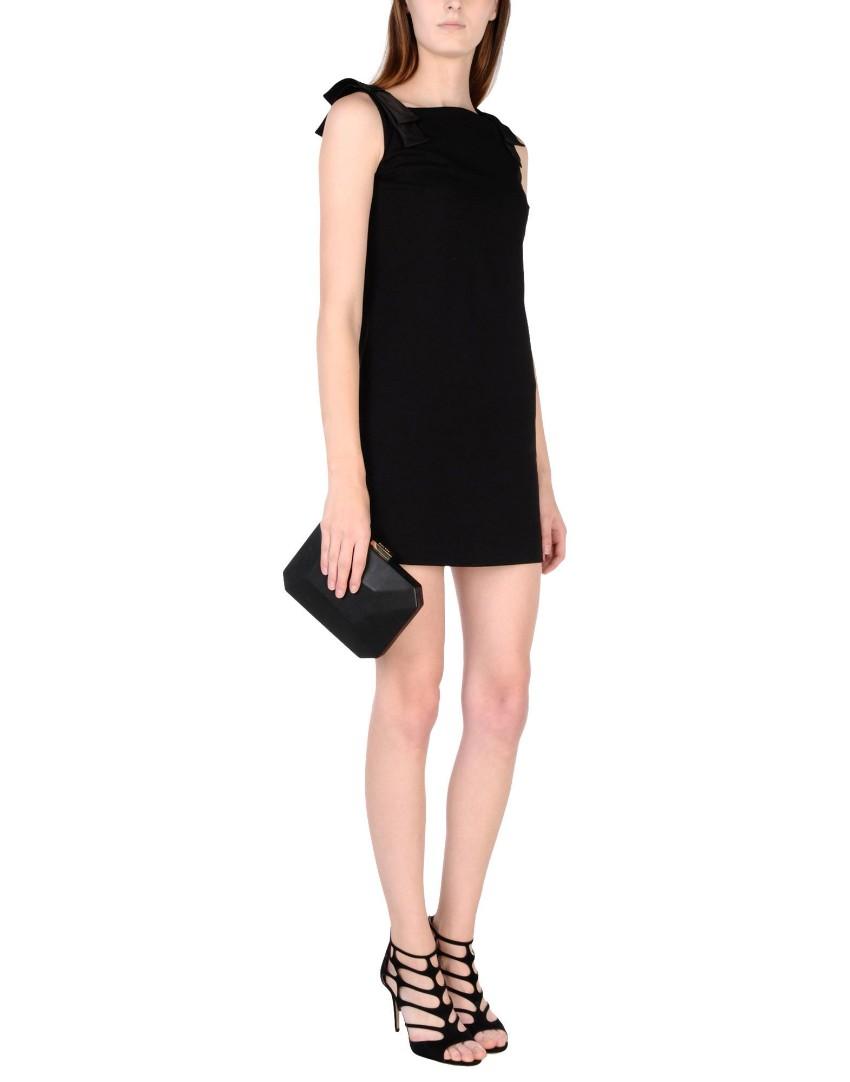 DSQUARED2 silk bow-embellished short jersey dress