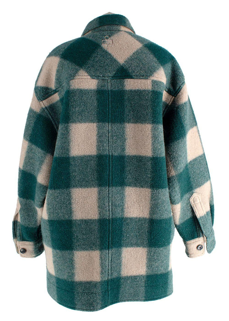 Isabel Marant Green Harveli Short Checked Jacket