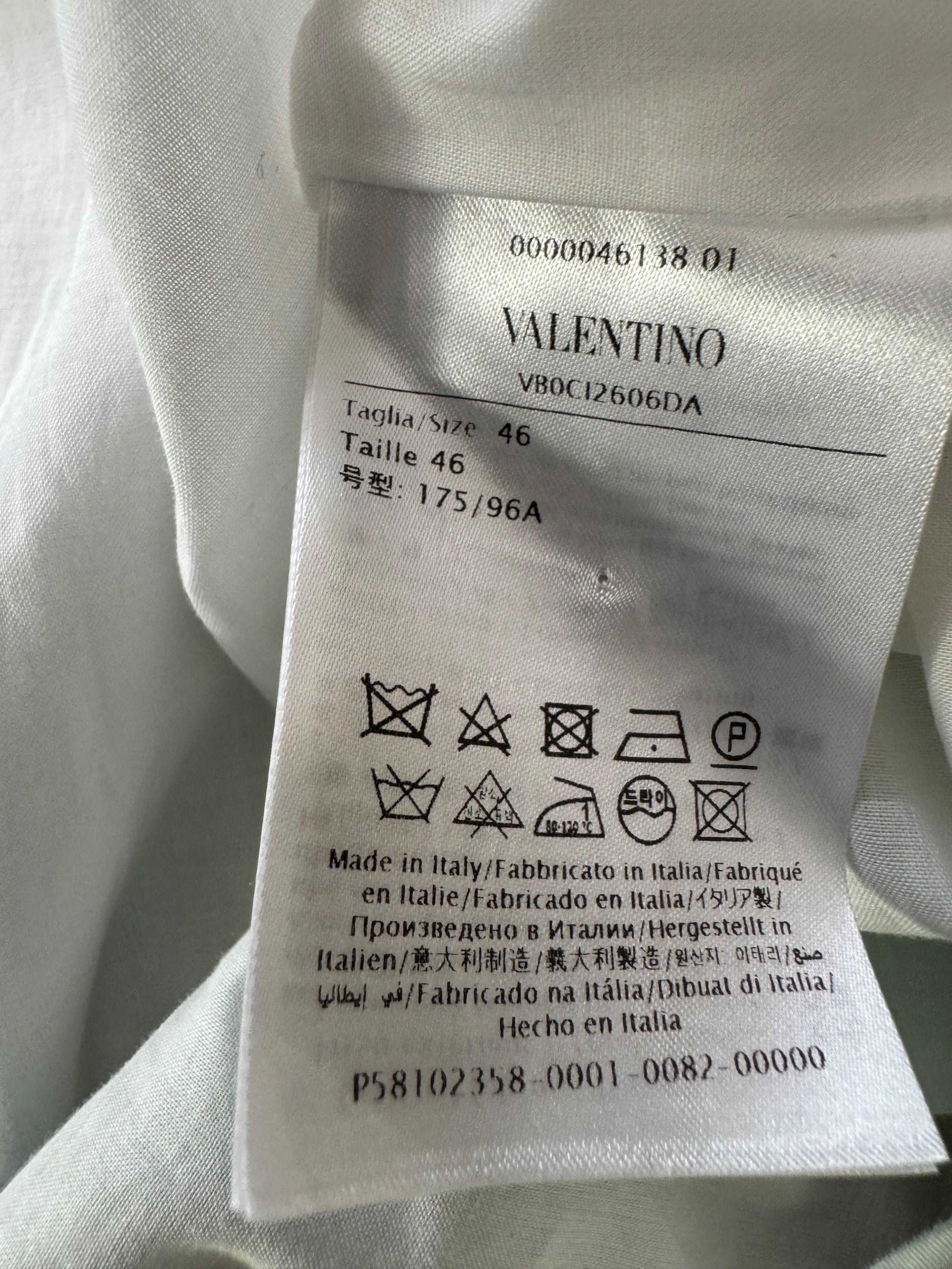 Valentino Green Floral Belted Shirt