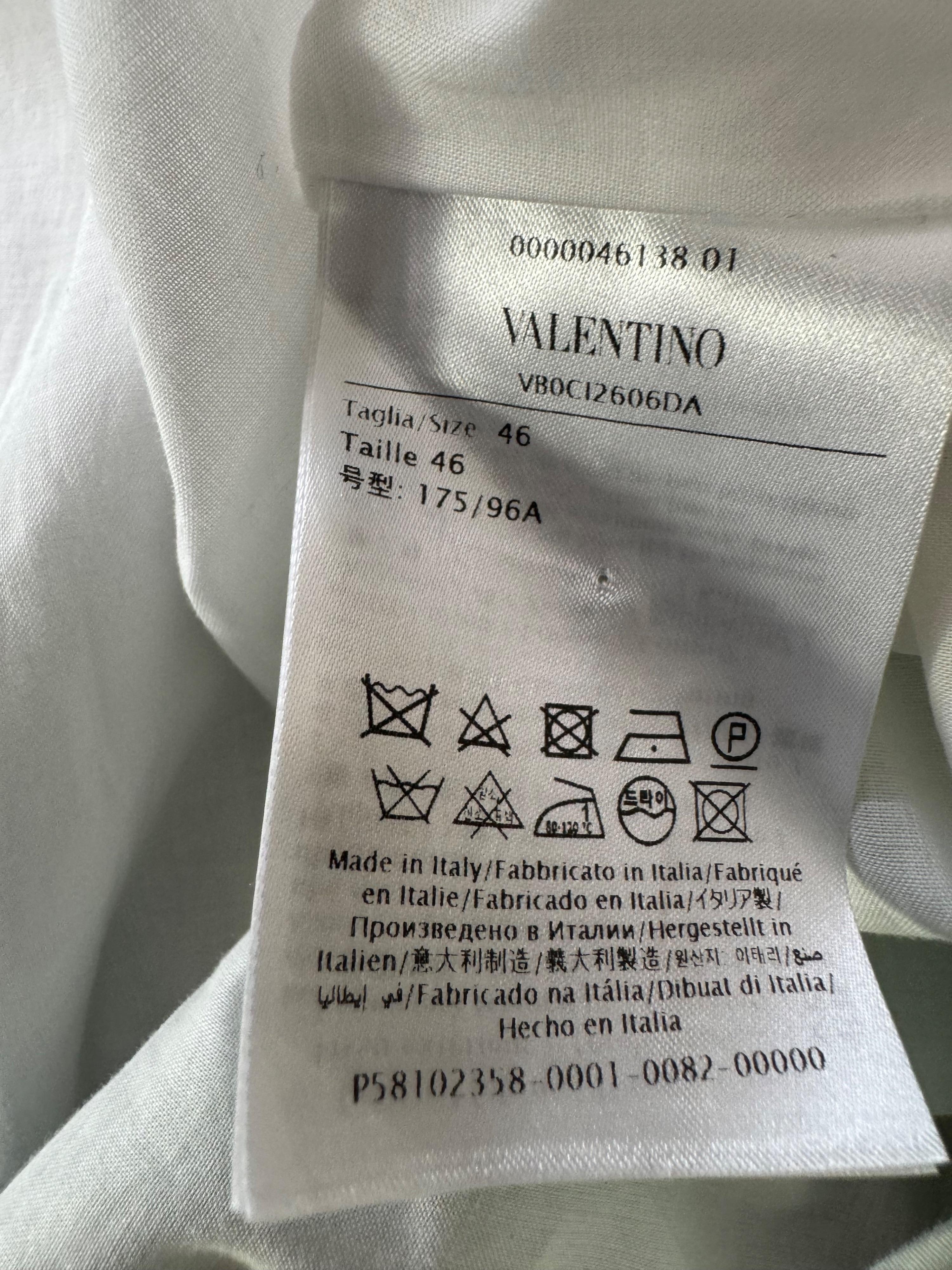 Valentino Green Floral Belted Shirt