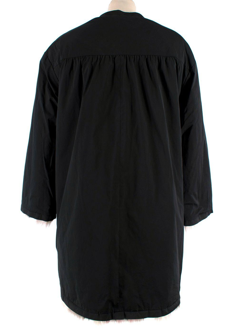 Nina Ricci Reversible Patchwork Faux Fur Coat