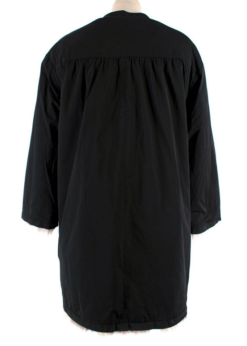 Nina Ricci Reversible Patchwork Faux Fur Coat
