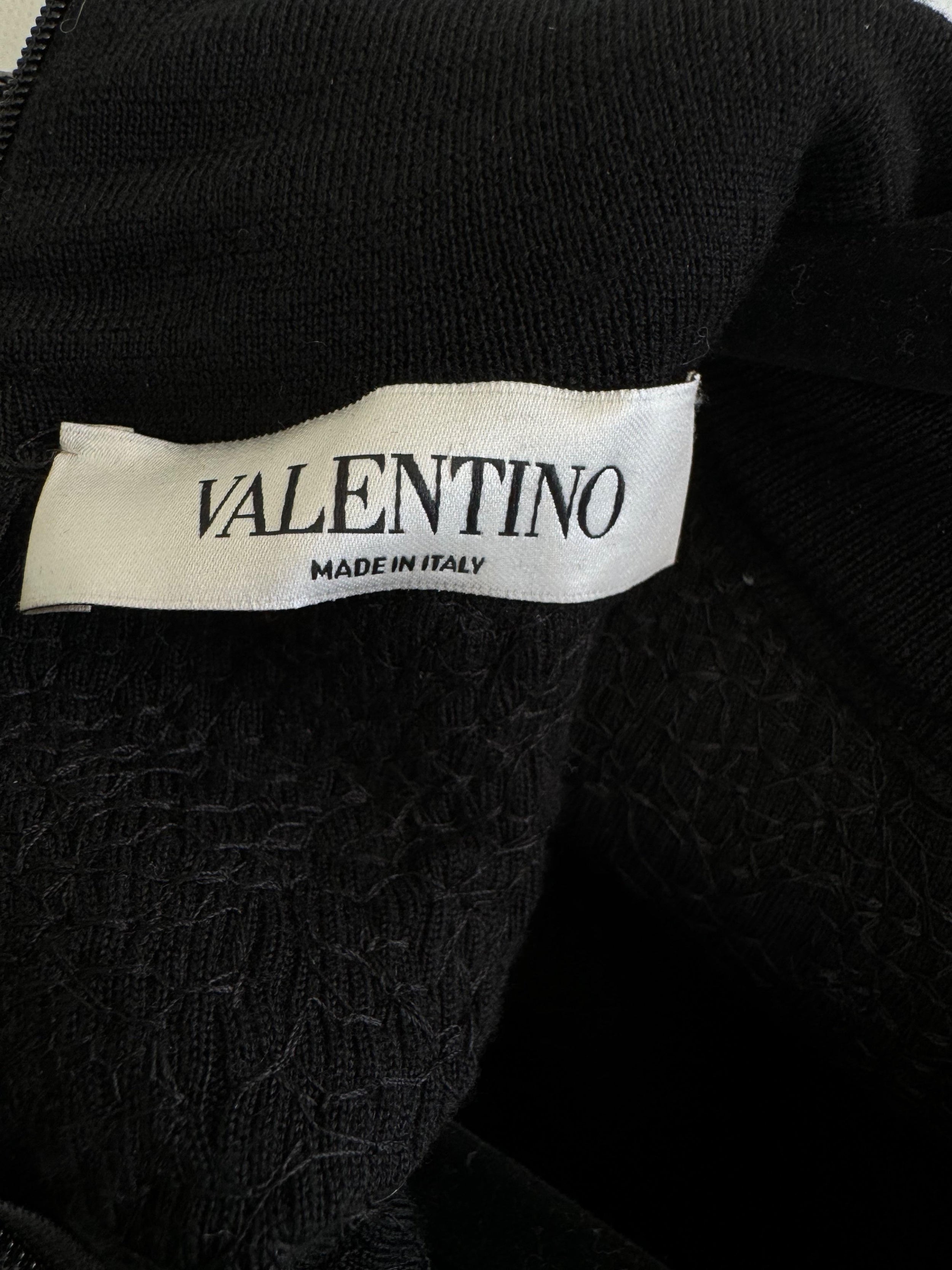 Valentino Garvani Black Sequin Embellished Turtleneck Jumper