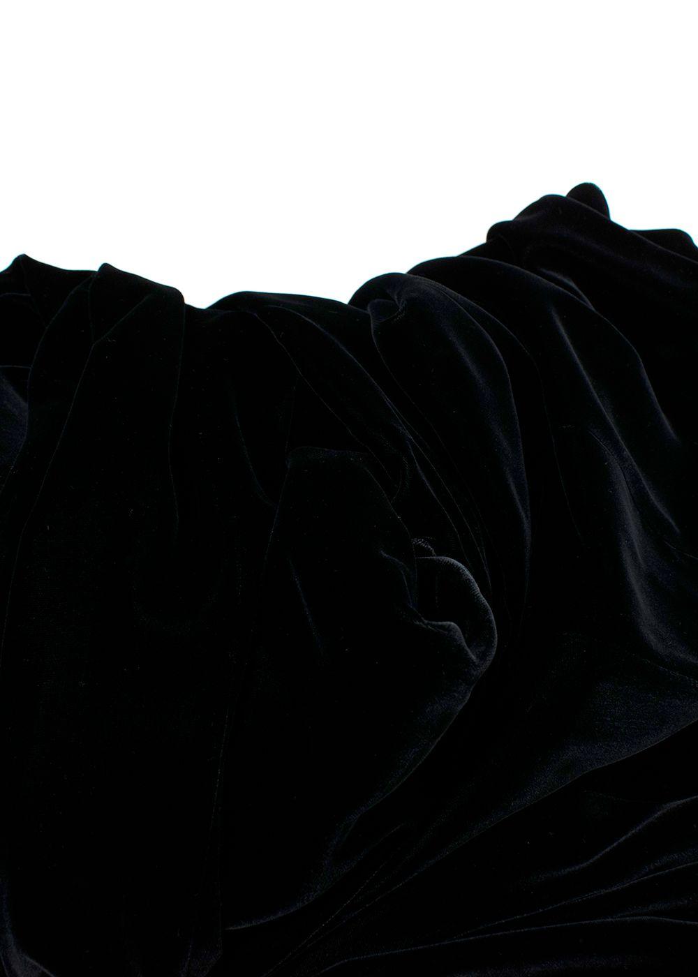 Saint Laurent Edition Soir Black Velvet Wide Leg Trousers