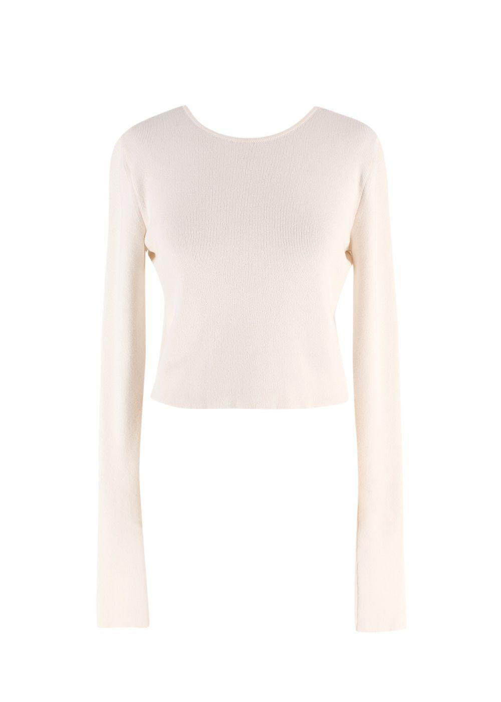 Magda Butrym Cream Knitted Cardigan And Flares Set