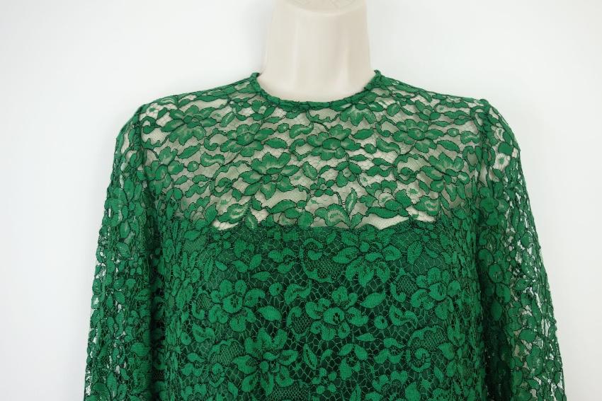 Ermanno Scervino Green Lace Shift Dress