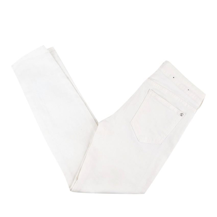 Koral White High-Waisted Slim Fit Denim Jeans
