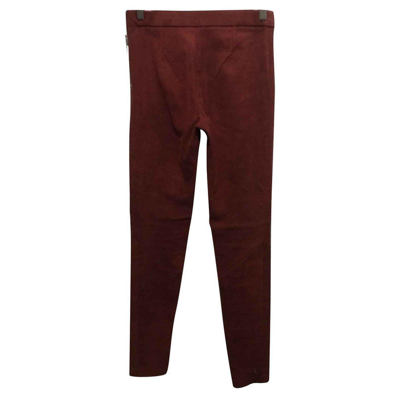 American Vintage Red Stretch Suede Leggings
