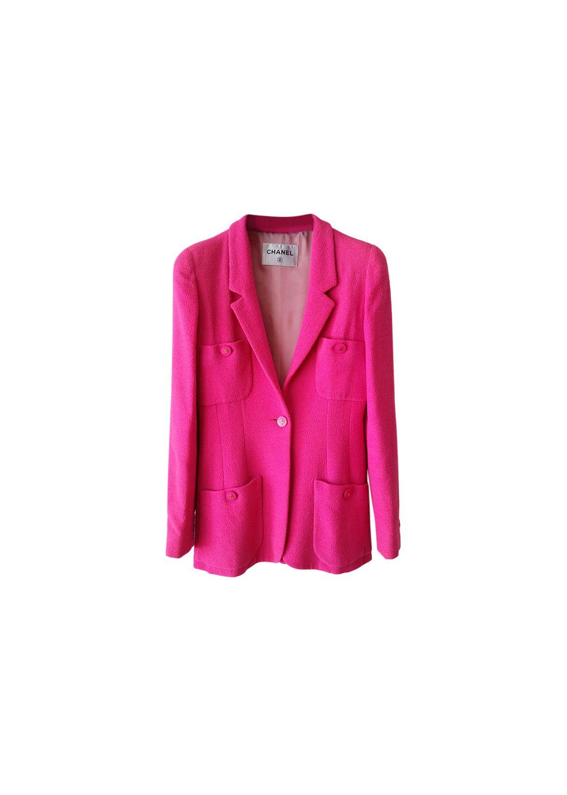 Fuchsia Single Breasted Tailored Jacket