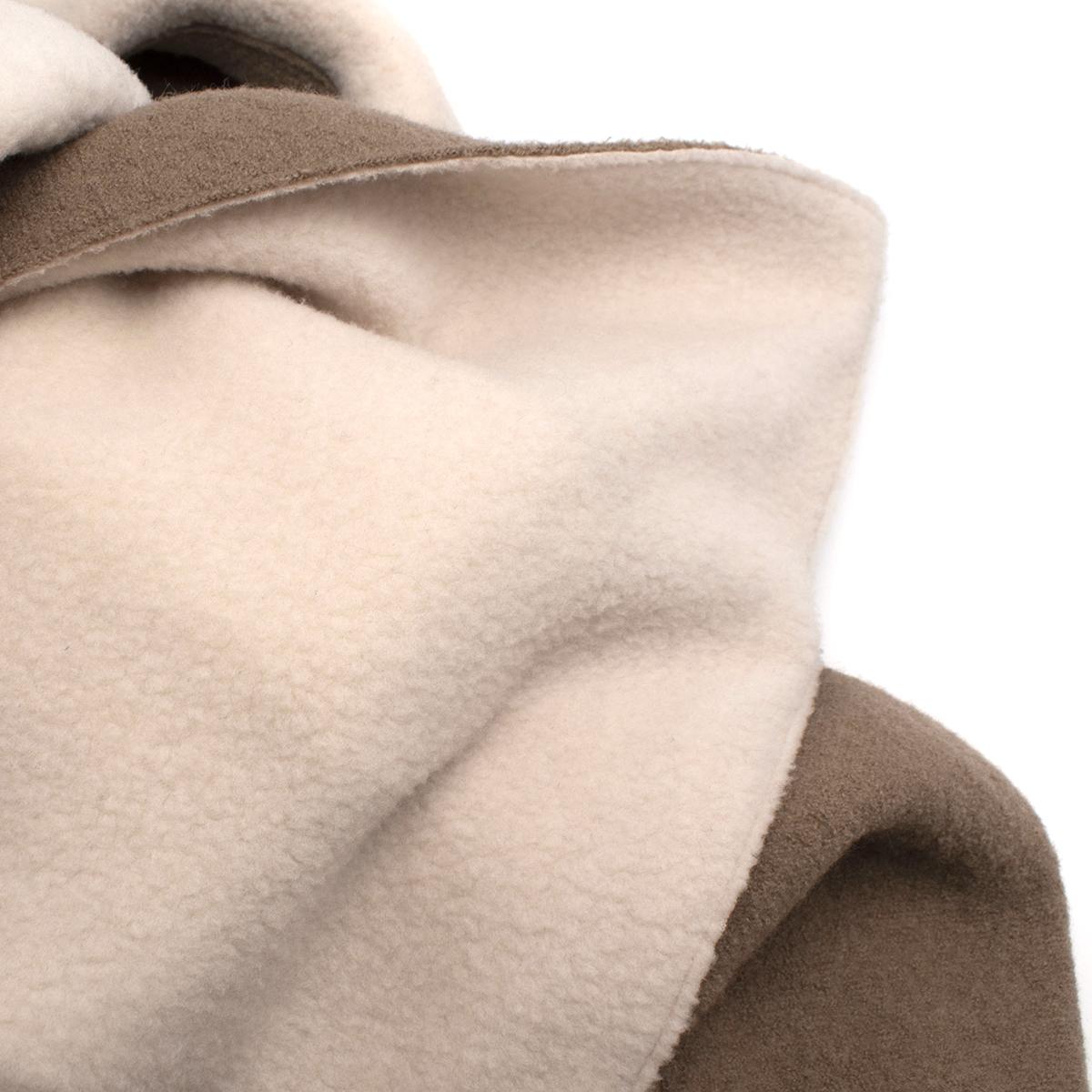 Harris Wharf London Wool Brown & Cream Double Breasted Coat