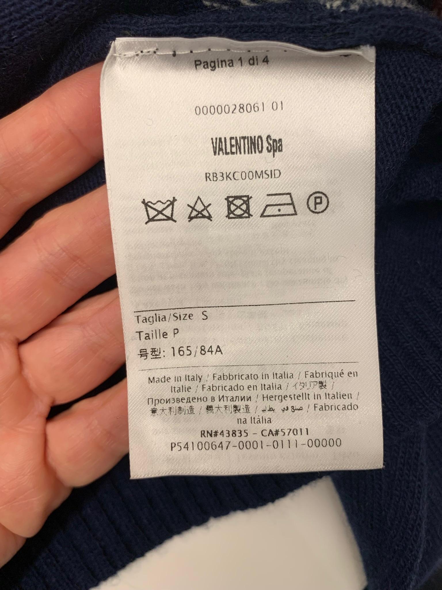 Logo Intarsia Blue Cashmere & Wool Jumper