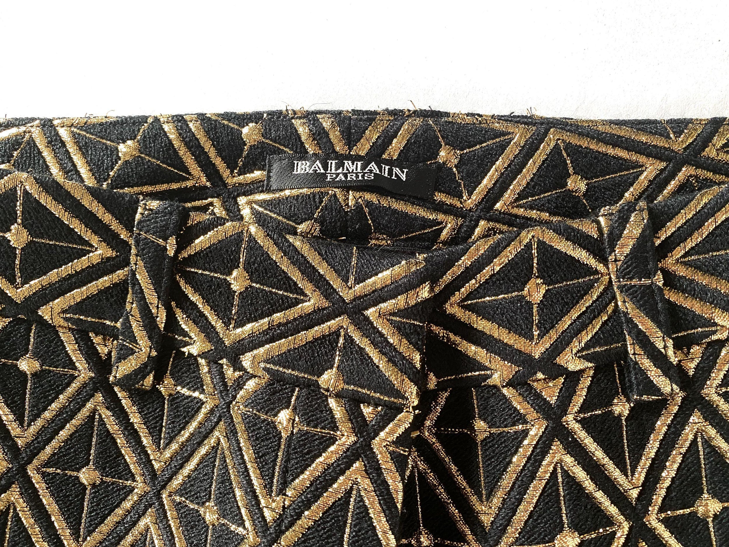 Balmain Gold Brocade Trousers