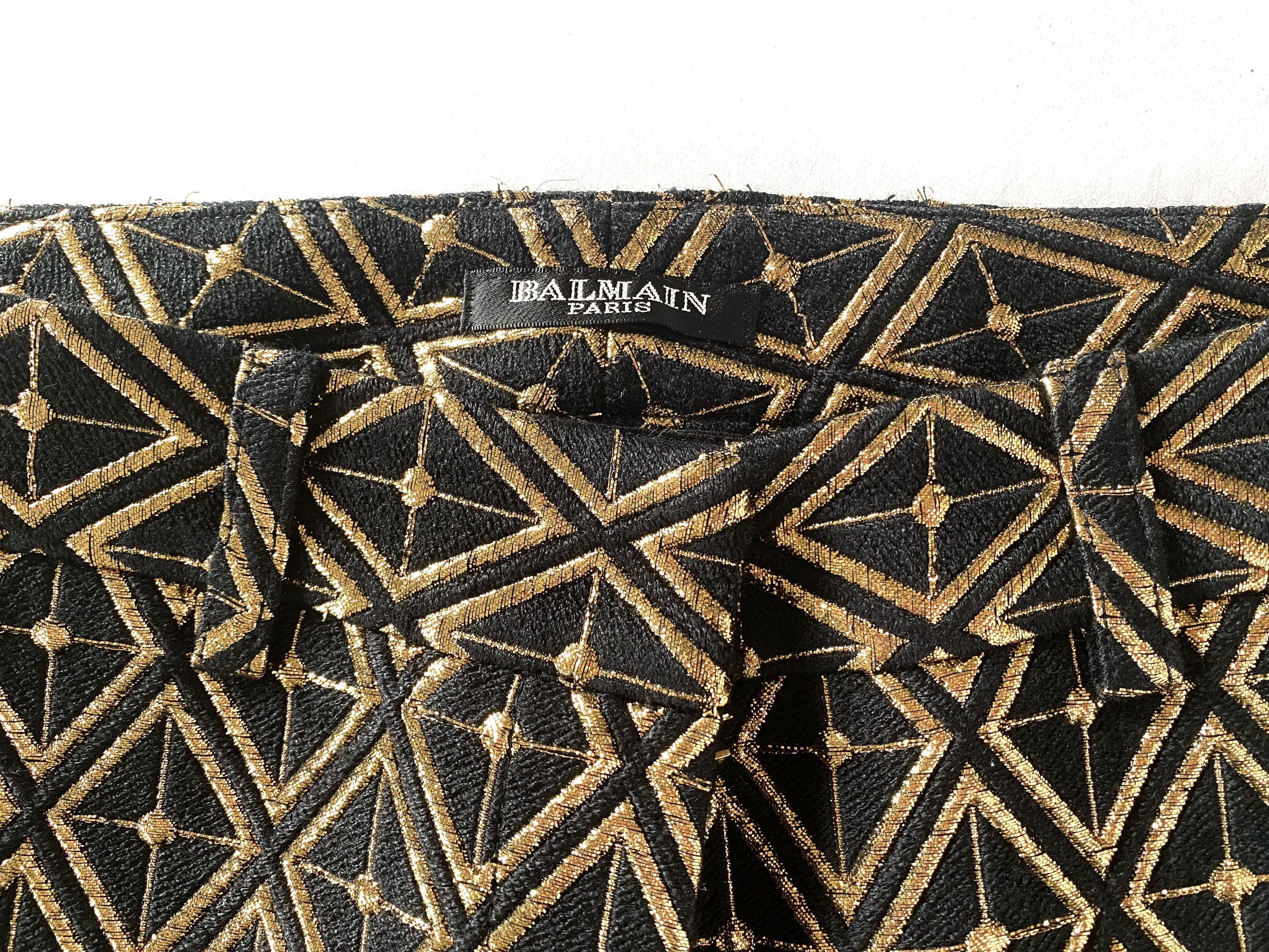 Balmain Gold Brocade Trousers