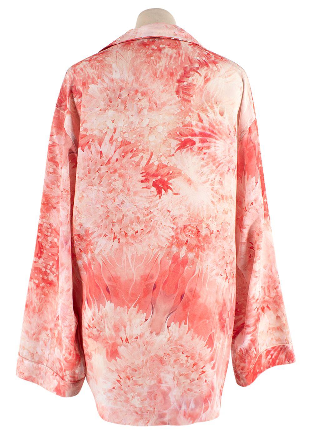 Alexander McQueen Coral Silk Pyjama Set