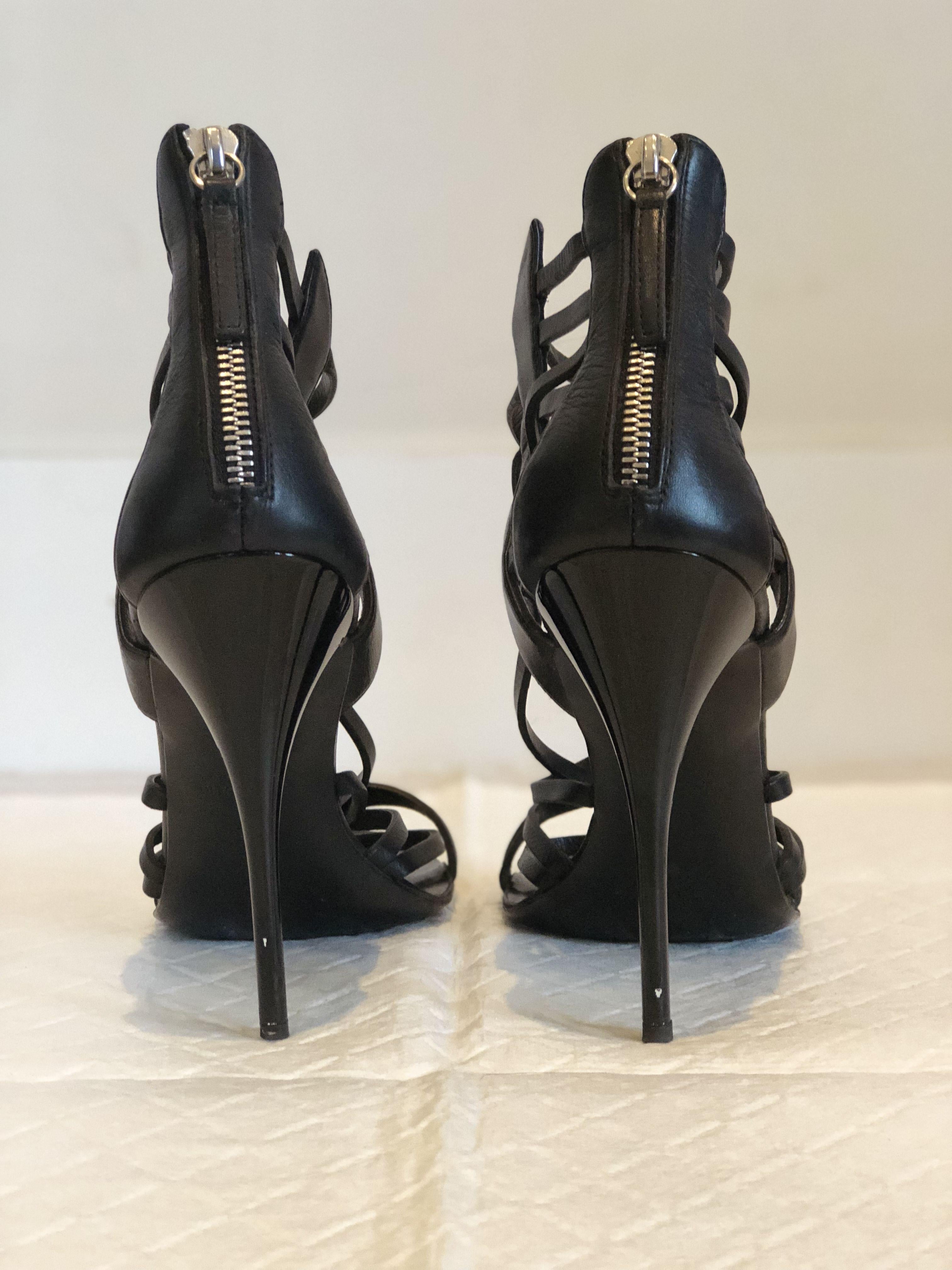 Giuseppe Zanotti black strappy sandals