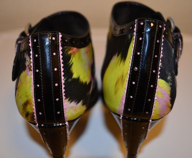 Nicholas Kirkwood Sating & Leather Painted Sandals
