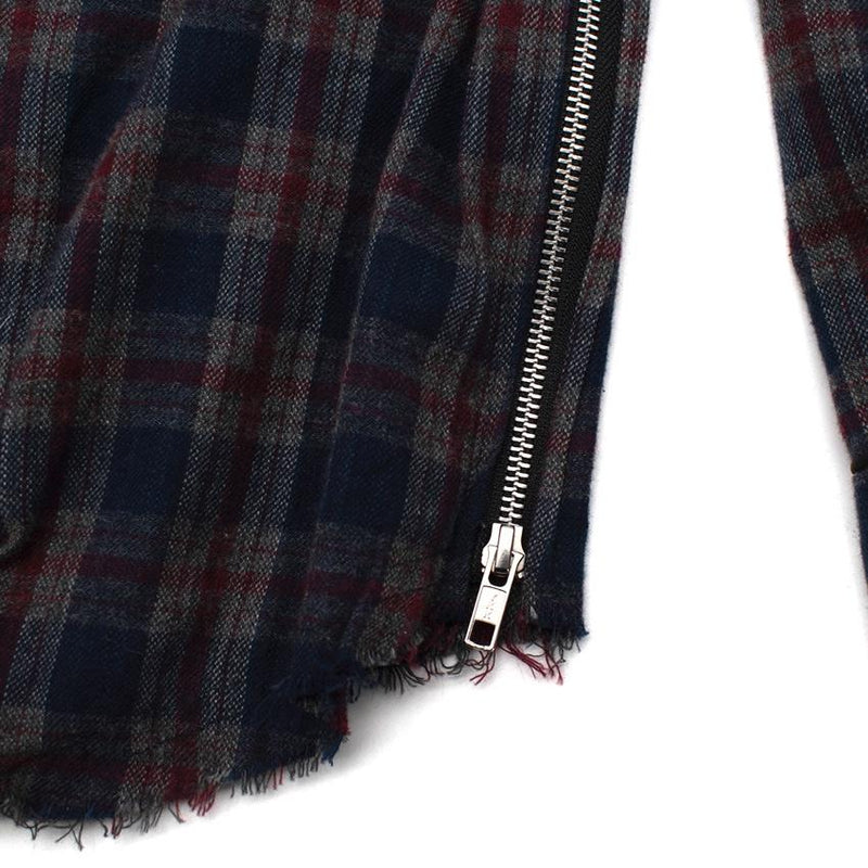 Youths In Balaclava Red & Navy Plaid Pyjama Shirt