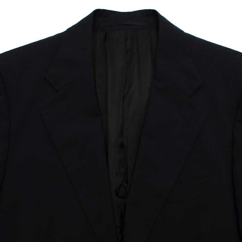 Prada Navy Wool Single Breasted Tailored Jacket