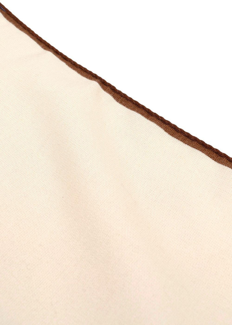 Roda Cream Cashmere and Silk Pocket Square