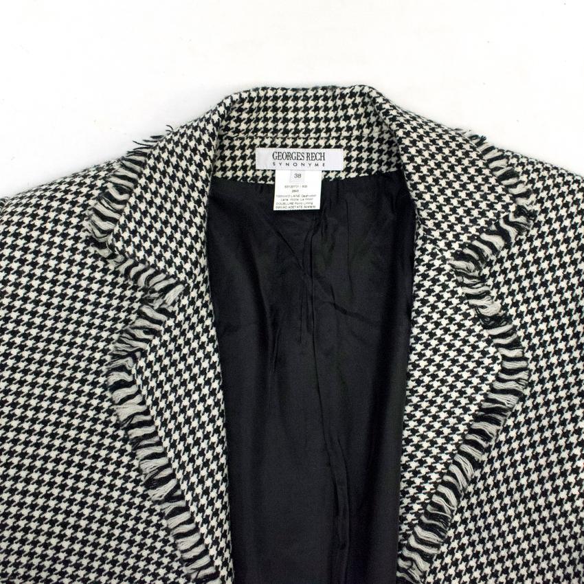 Georges Rech Dogtooth Patterned Skirt Suit