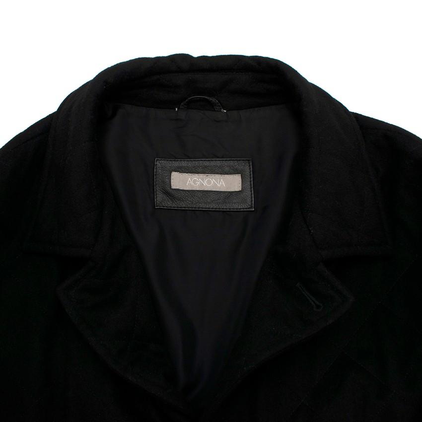 Agnona Black Cashmere Coat