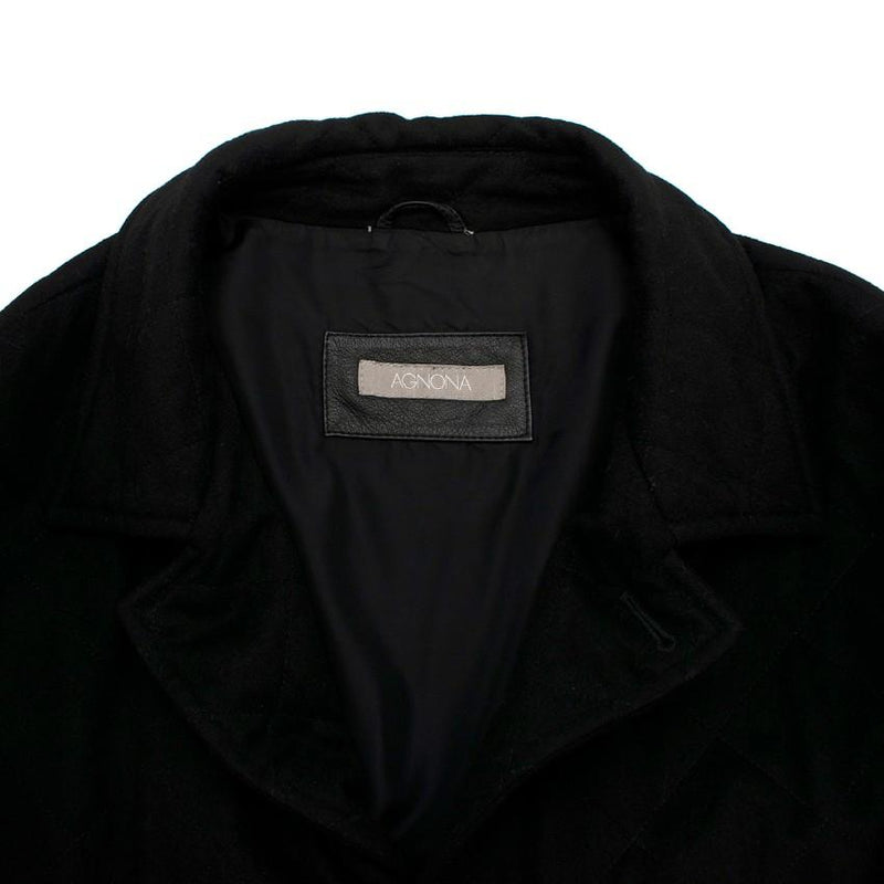 Agnona Black Cashmere Coat